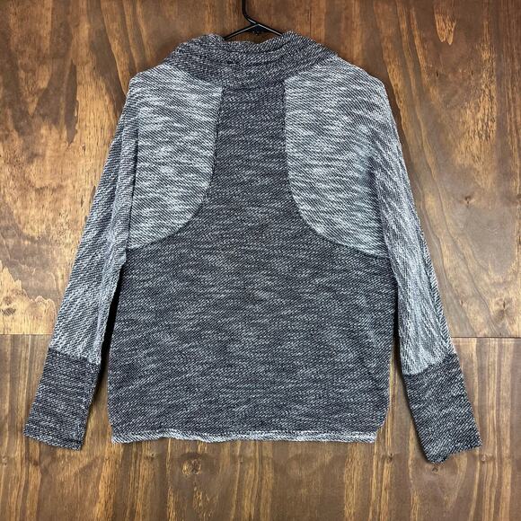 Calvin Klein Womens Sweater Gray Faux Wrap Cowl Neck Performance Athletic XS - Picture 11 of 13